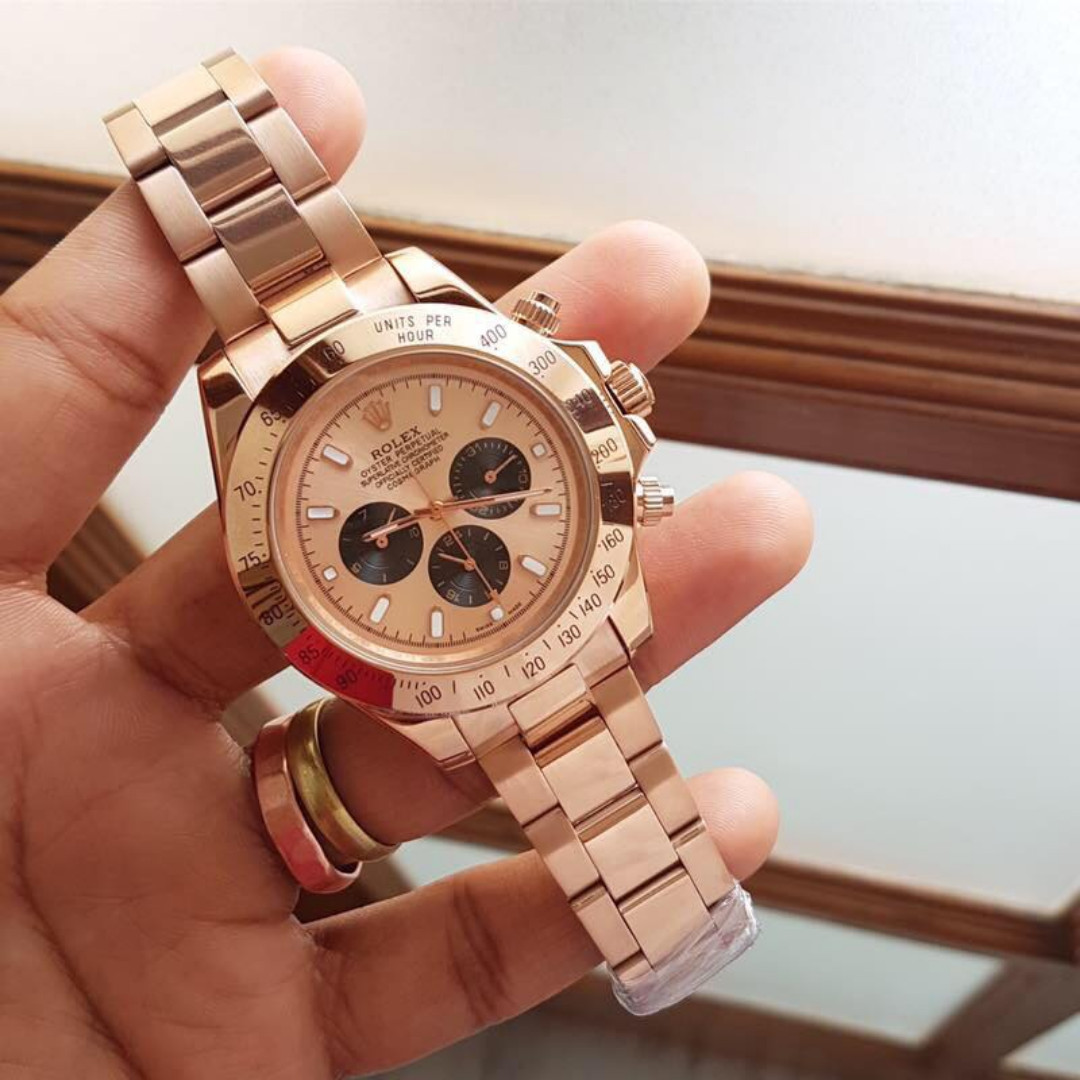 rolex daytona replica full rose gold watch